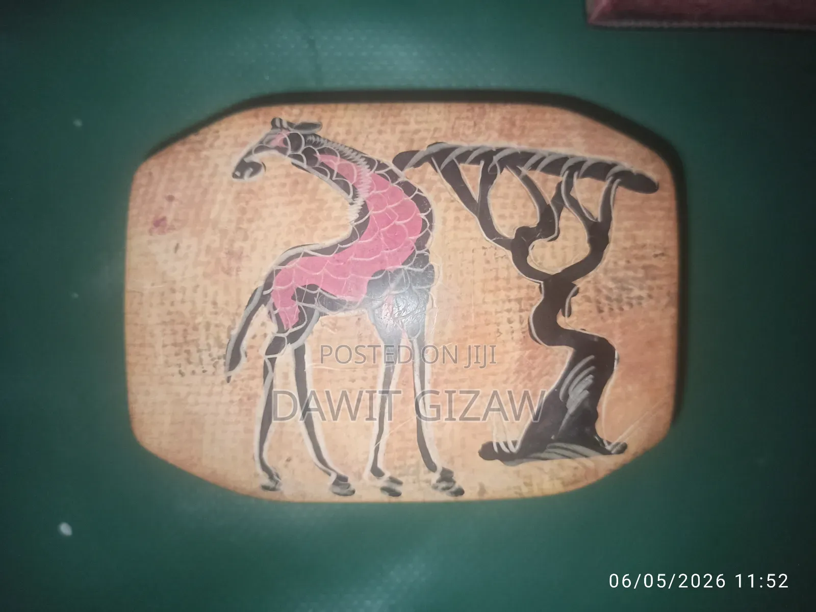Hand Carved And Painted Soapstone Jewellery Box