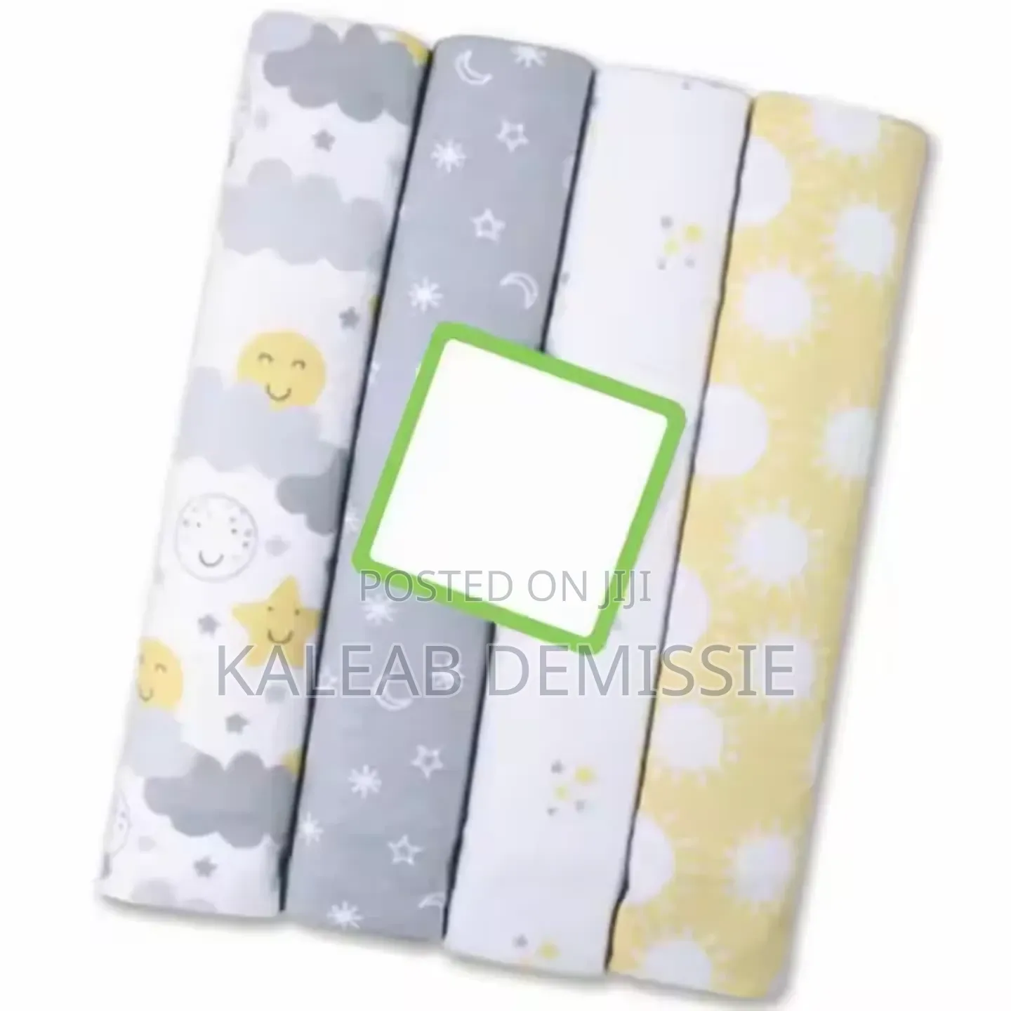 4pcs Flannel Receiving Blankets መቀበያ መጠቅለያ