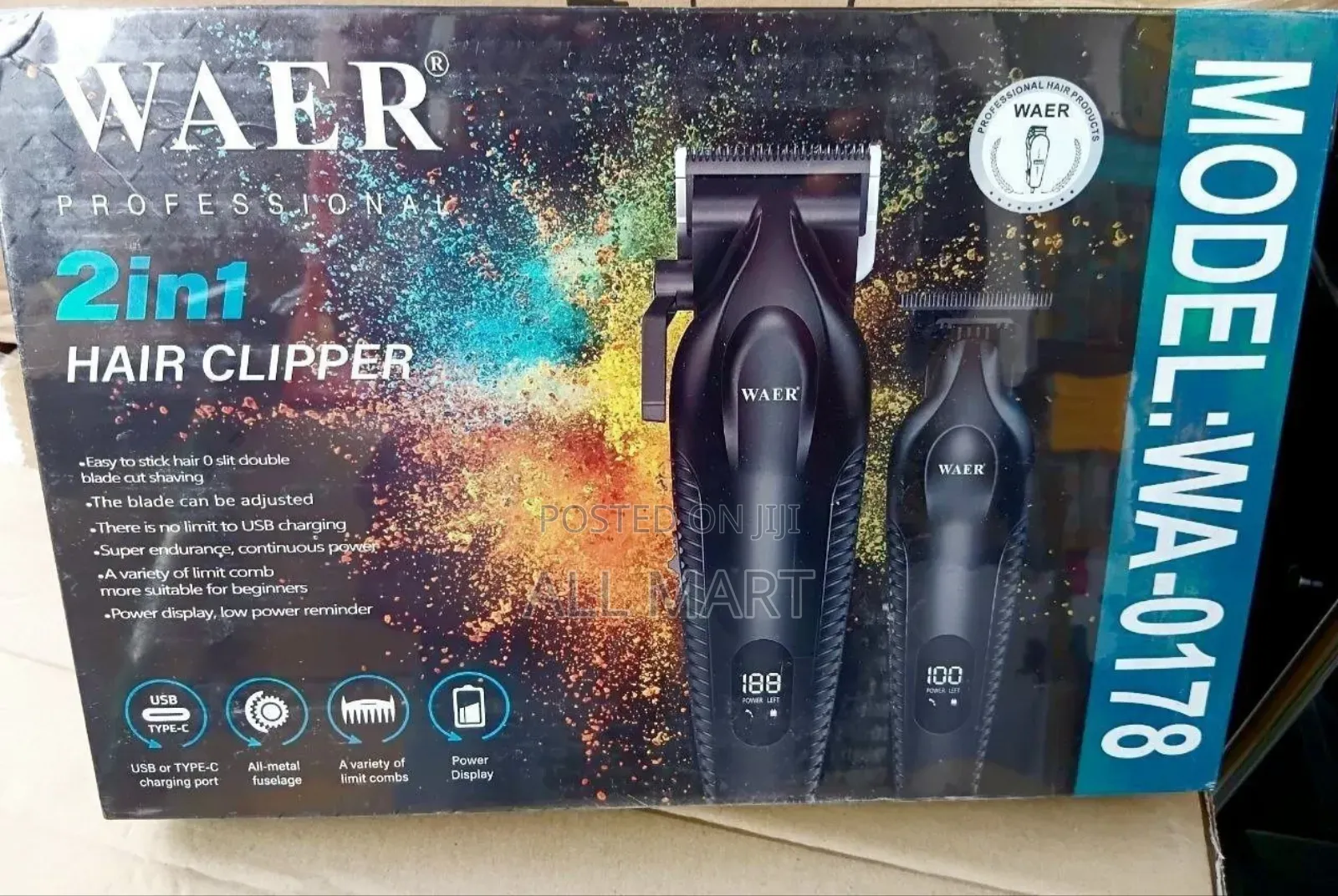Waer Professional 2 in 1 Hair Clipper