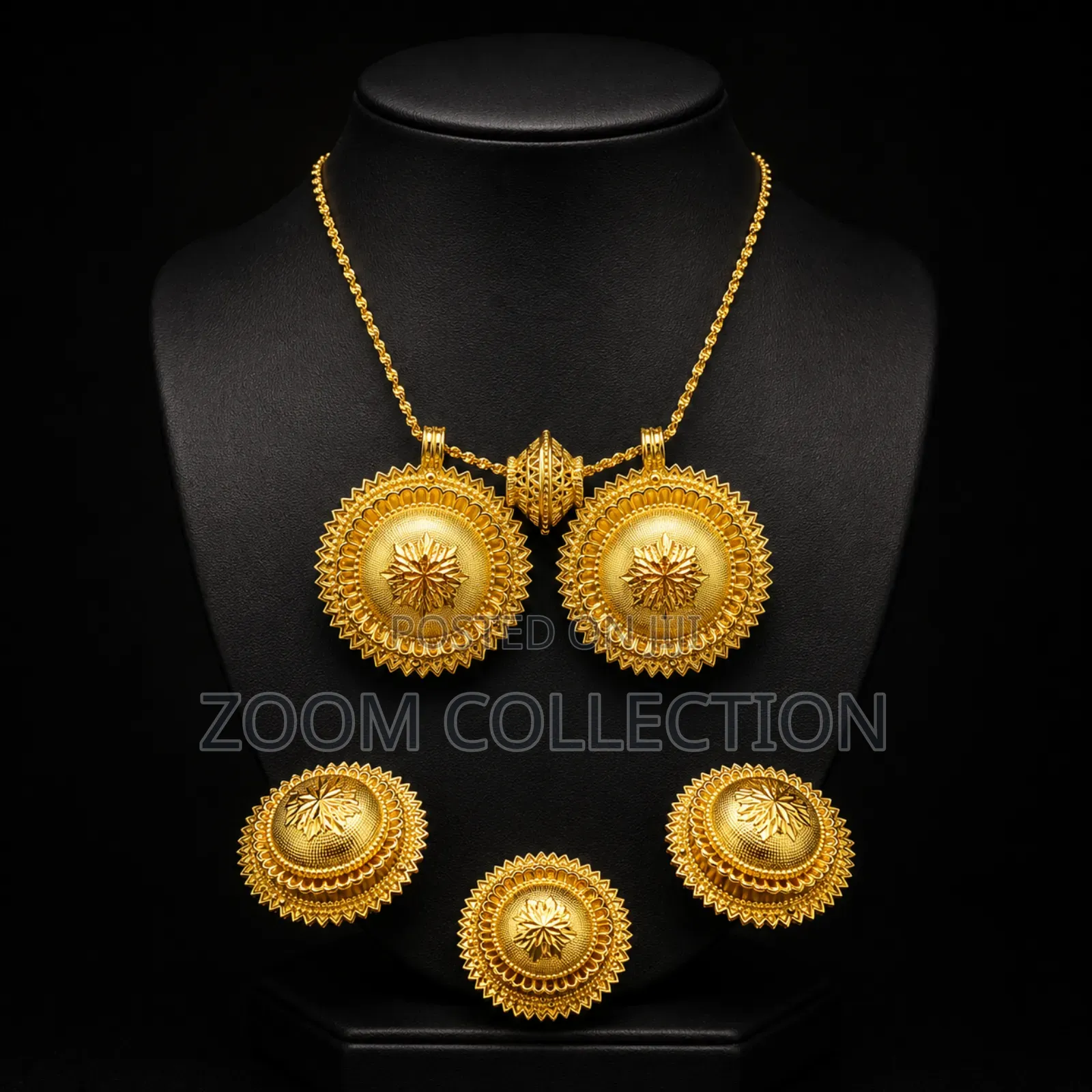 3-Piece Traditional Jewelry Set – Necklace, Earrings Ring