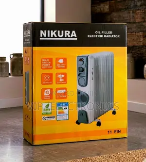 Nikura Room Heater 11fin Oil Filled Electric Radiator 2500w High Power
