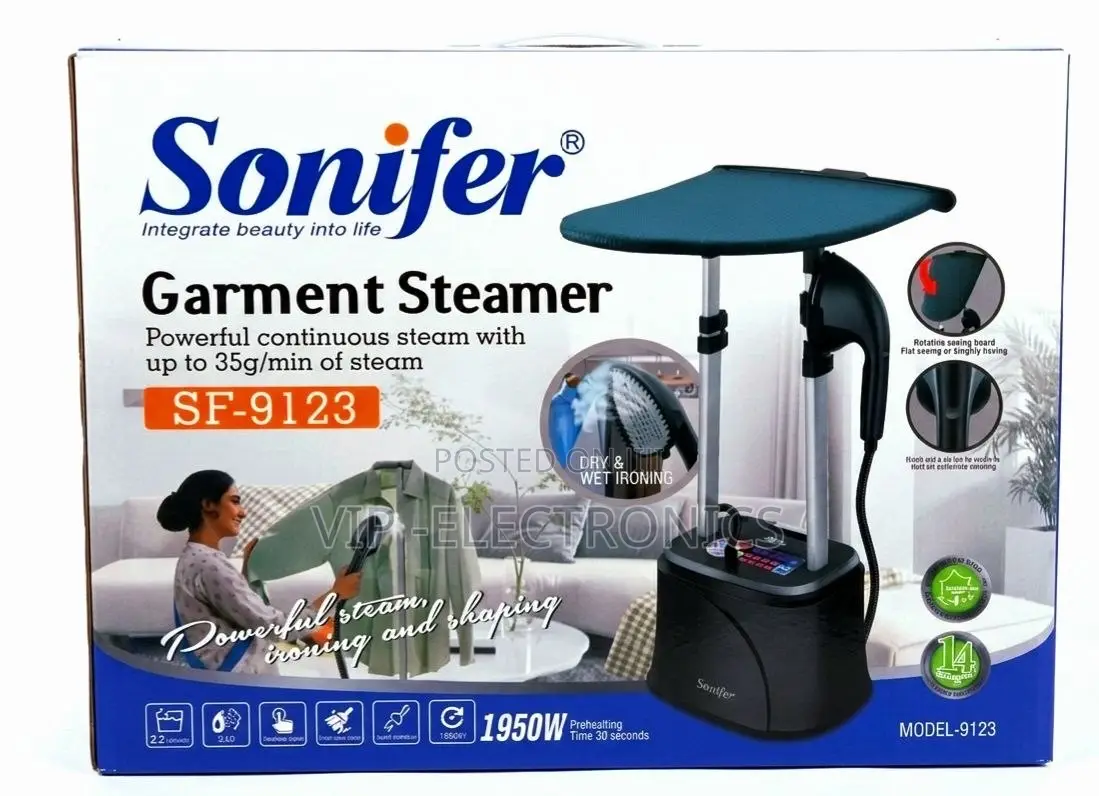 Sonifer Professional Garment Steamer 1950w High-Power Vertical Steam