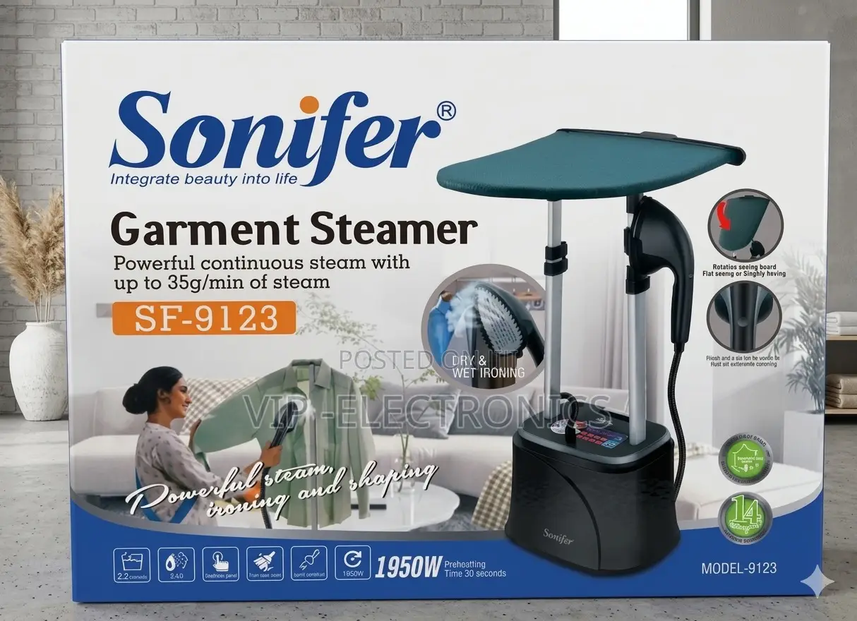 Sonifer Professional Garment Steamer 1950w High-Power Vertical Steam