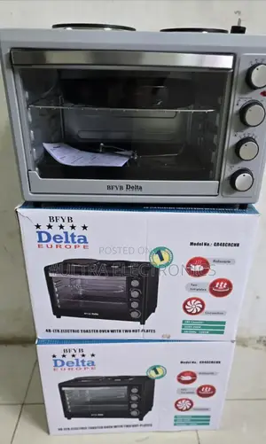 Oven Delta Europe 48-Liter Electric Toaster With Two Hot Plates.