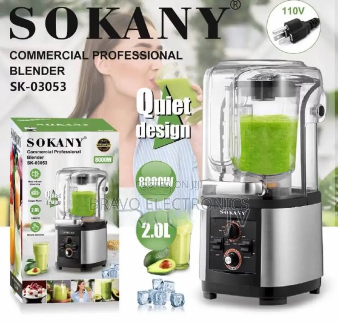 Sokany Commercial Blender 8000watt Stainless Steel