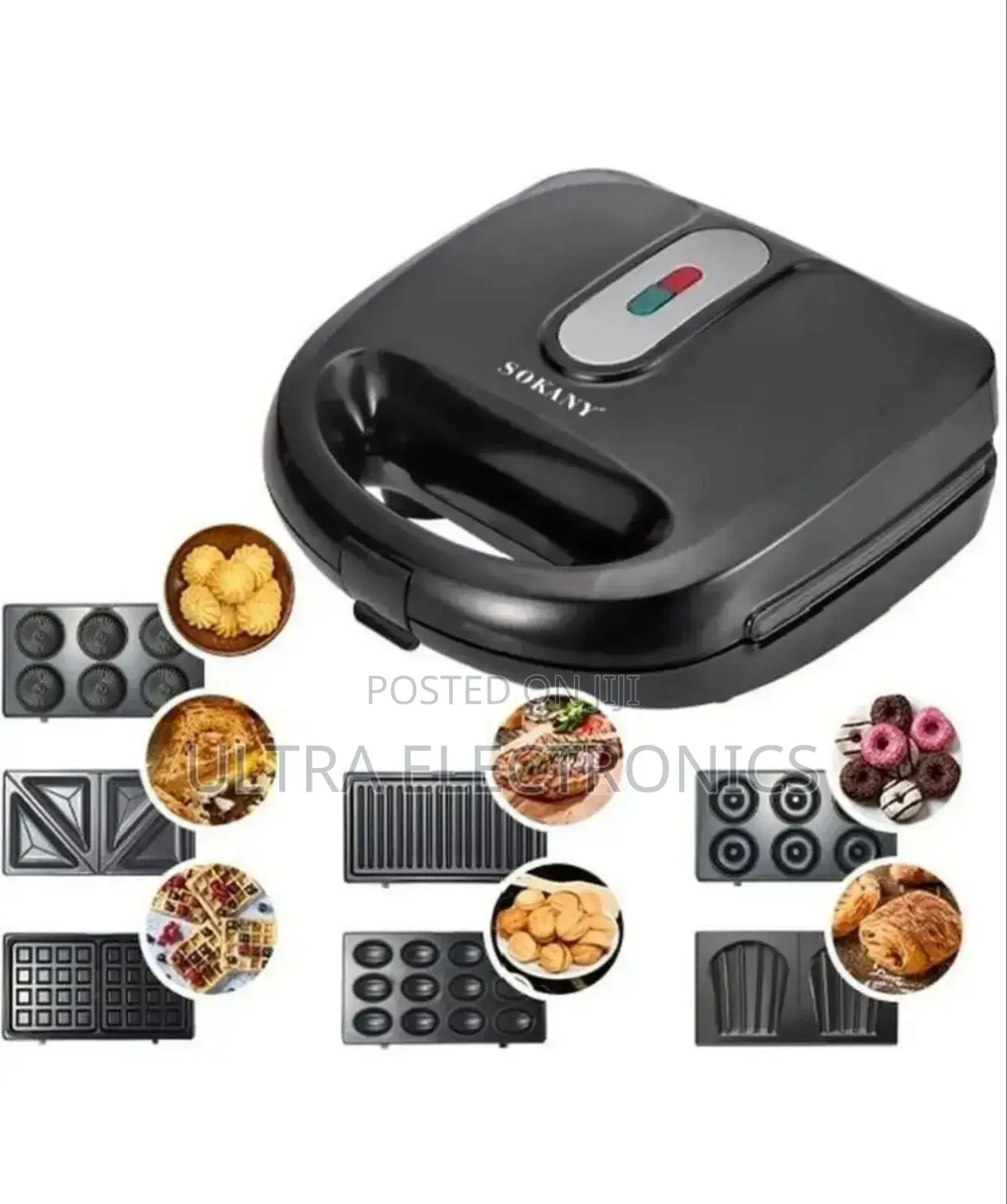 Sokany7-in-1 Multi-Function Sandwich and Waffle Maker With