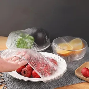 100 Pieces Disposable Food Cover, Plastic Wrap
