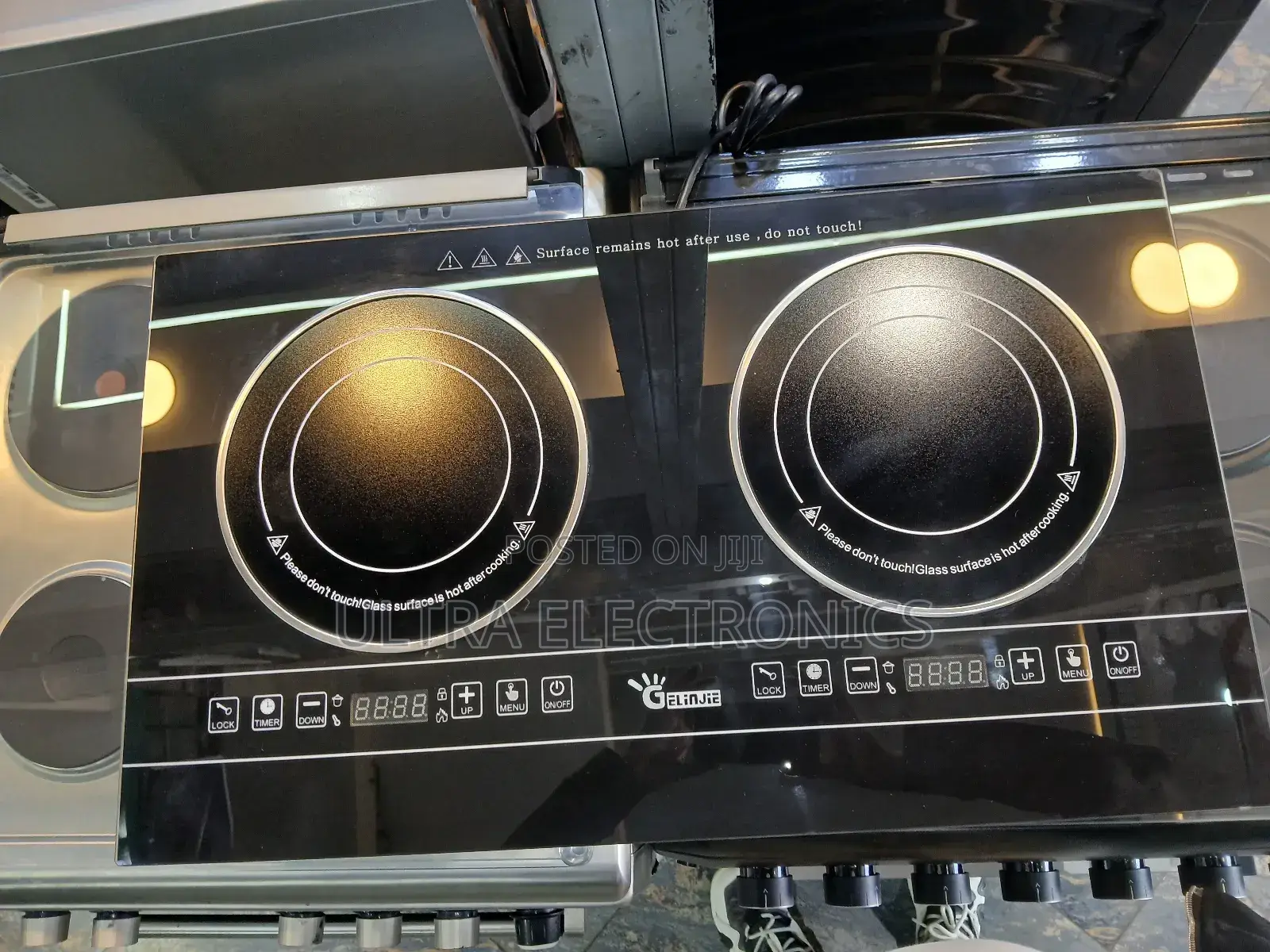 Gelinjie Branded Double-Burner Digital Touch Ceramic Stove.