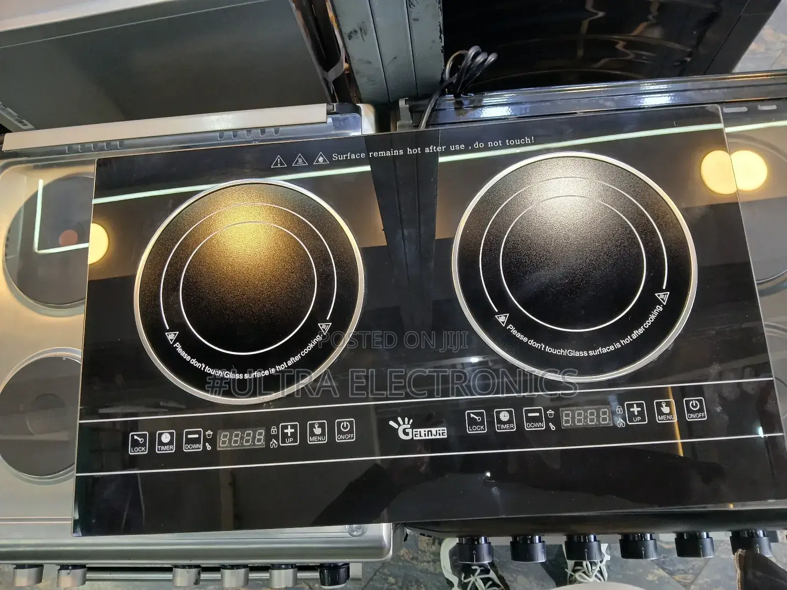 Gelinjie Branded Double-Burner Digital Touch Ceramic Stove.
