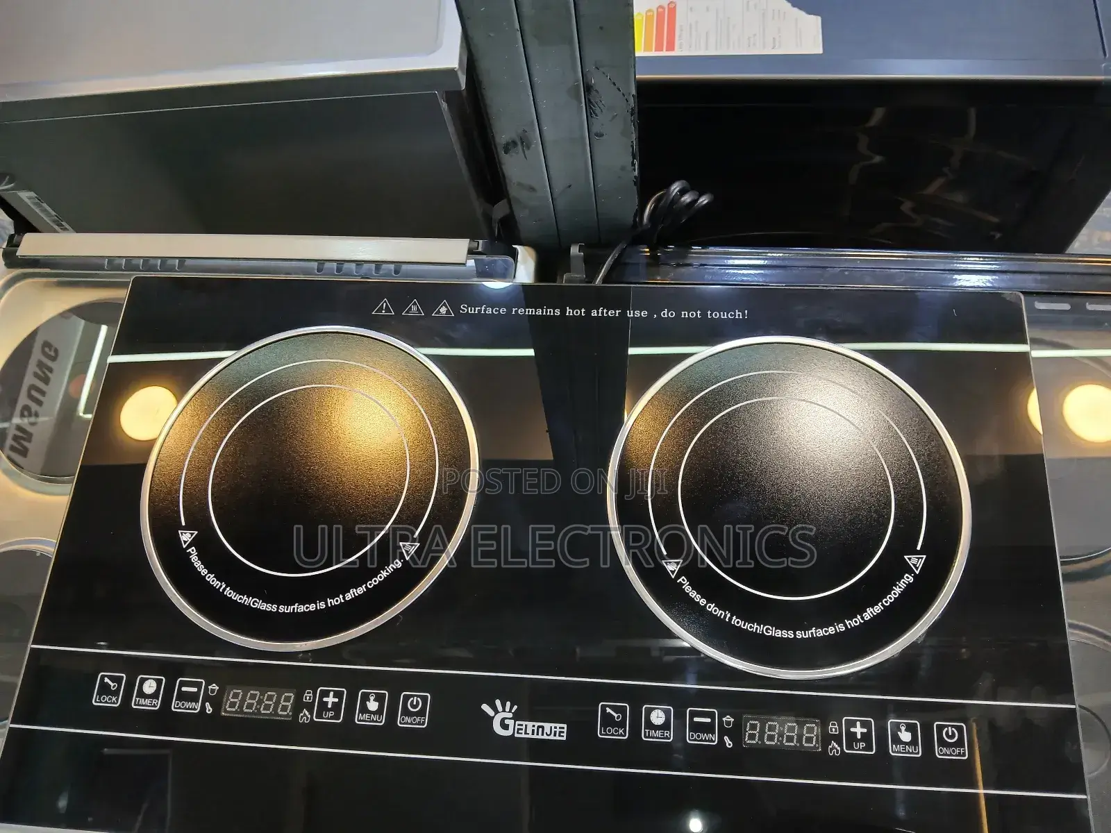 Gelinjie Branded Double-Burner Digital Touch Ceramic Stove.
