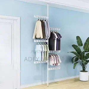 Telescopic Floor to Ceiling Free Standing Cloth Drying Pole.