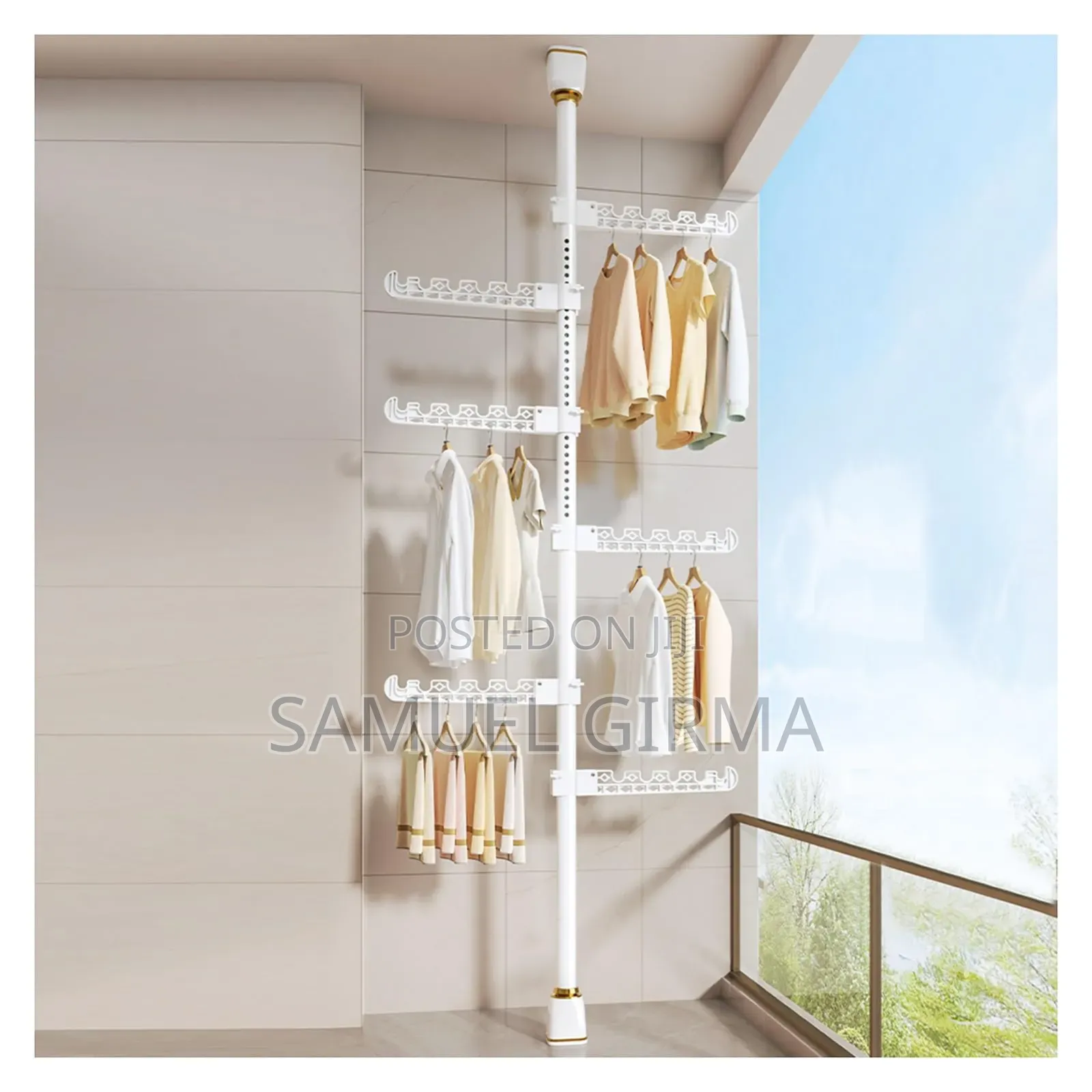 Standing Cloth Drying Pole Telescopic Floor
