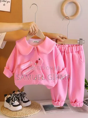 Mk- 0548 Girls Cartoon Rabbit 2 Piece Set Size: 1-5 Years