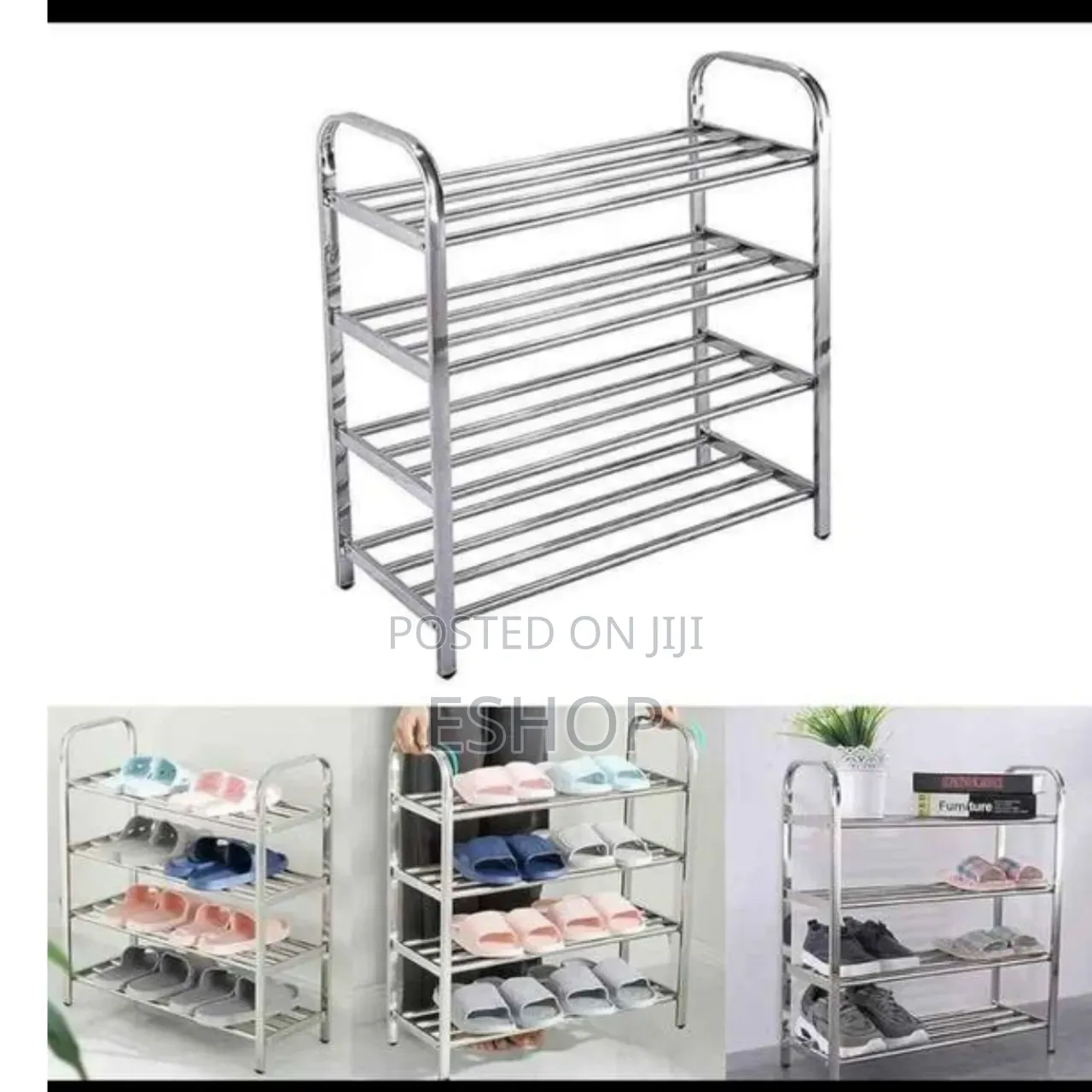 Heavy-Duty 4-Tier Entryway Bench Alternative – Metal Rack