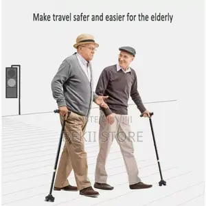 የአረጋውያን ክራንች / ከዘራ Adjustable Telescopic Elderly Walking Crutch Stick
