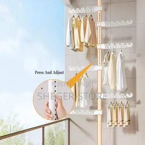 Brand New Telescopic Floor to Ceiling Free Standing Cloth Drying Pole