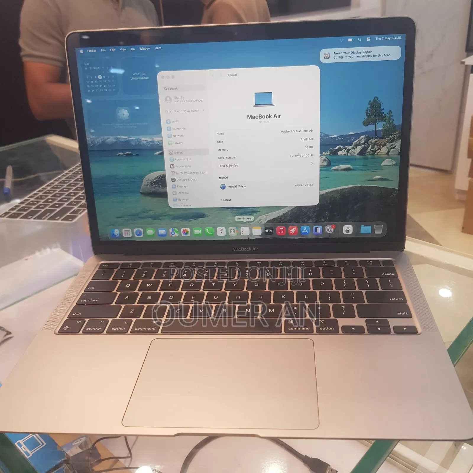 New Laptop Apple MacBook Air 2020 M1 16GB Apple M1 SSD 512GB