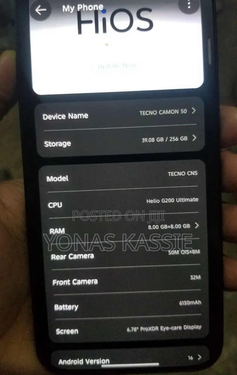 New Tecno Camon 50 256 GB Black