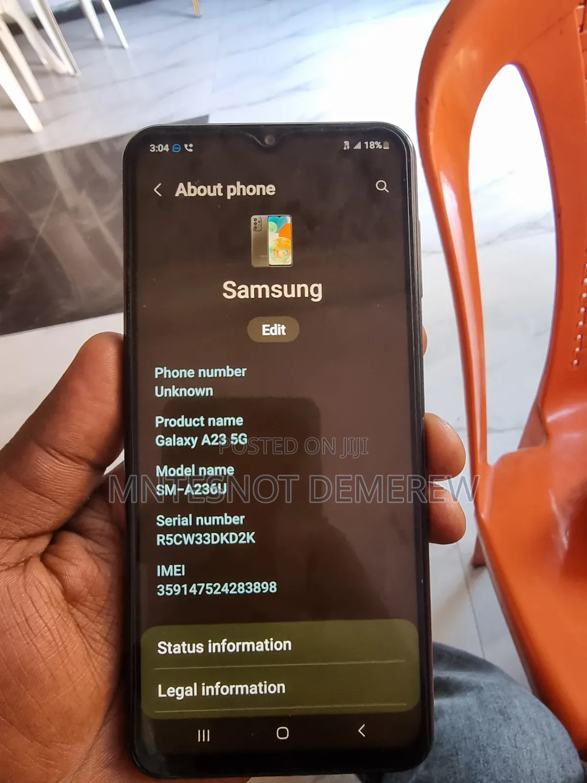 New Samsung Galaxy A23 5G 64 GB Black