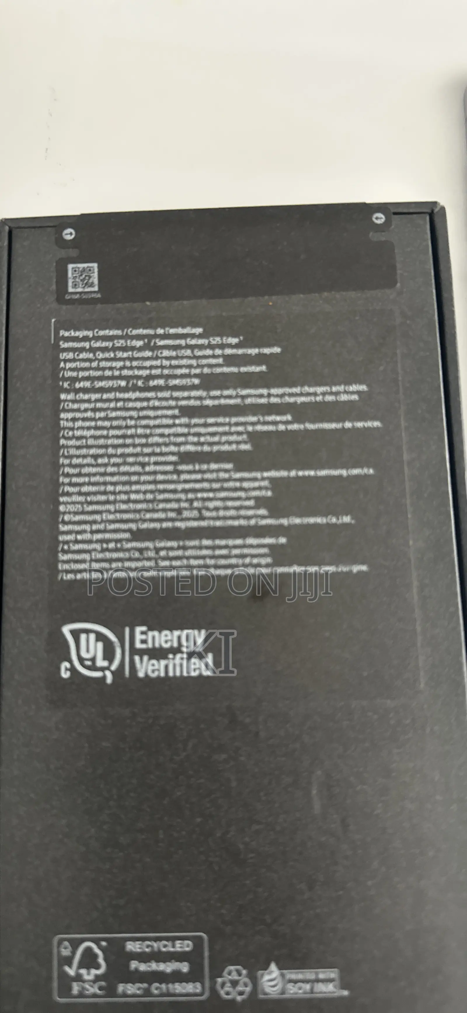 New Samsung Galaxy S25 Edge 512 GB Black