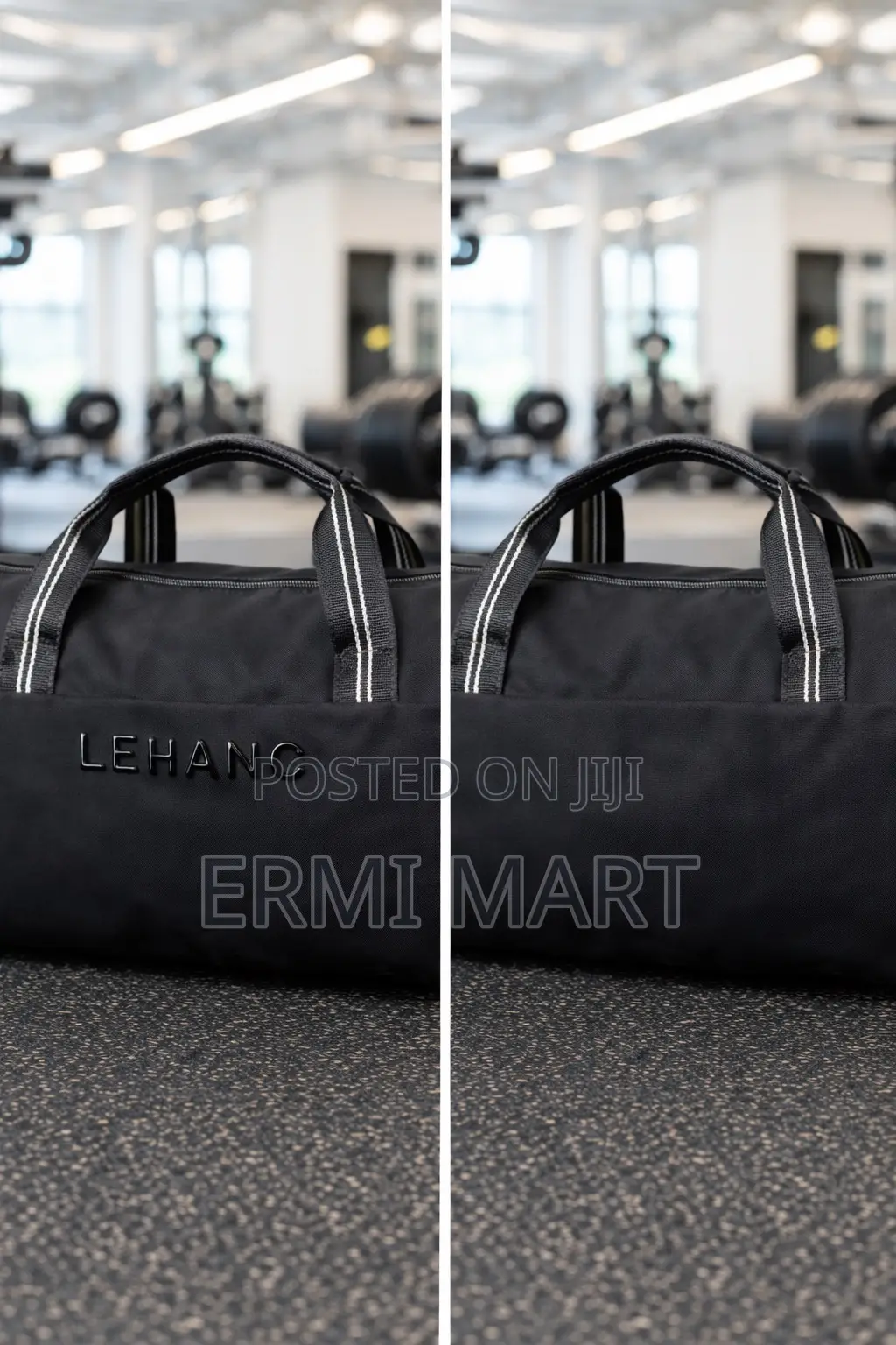 Lehanc Beige Gym Duffel Bag