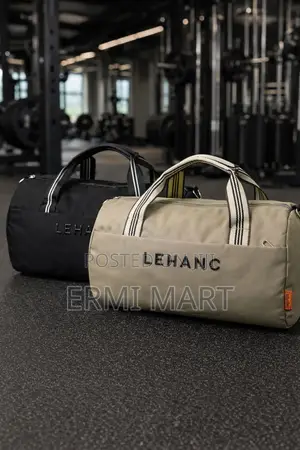 Lehanc Beige Gym Duffel Bag
