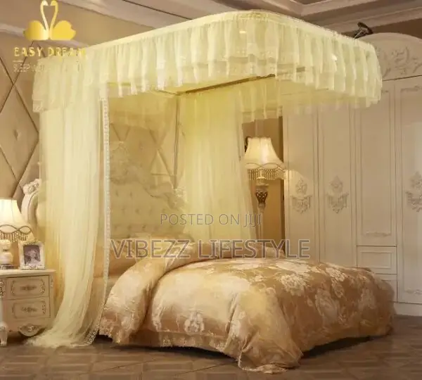Luxury Mosquito Net – 4-Corner Elegant With Stainless Steel Frame