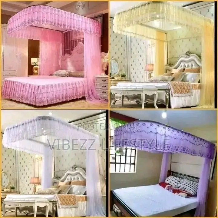 Luxury Mosquito Net – 4-Corner Elegant With Stainless Steel Frame