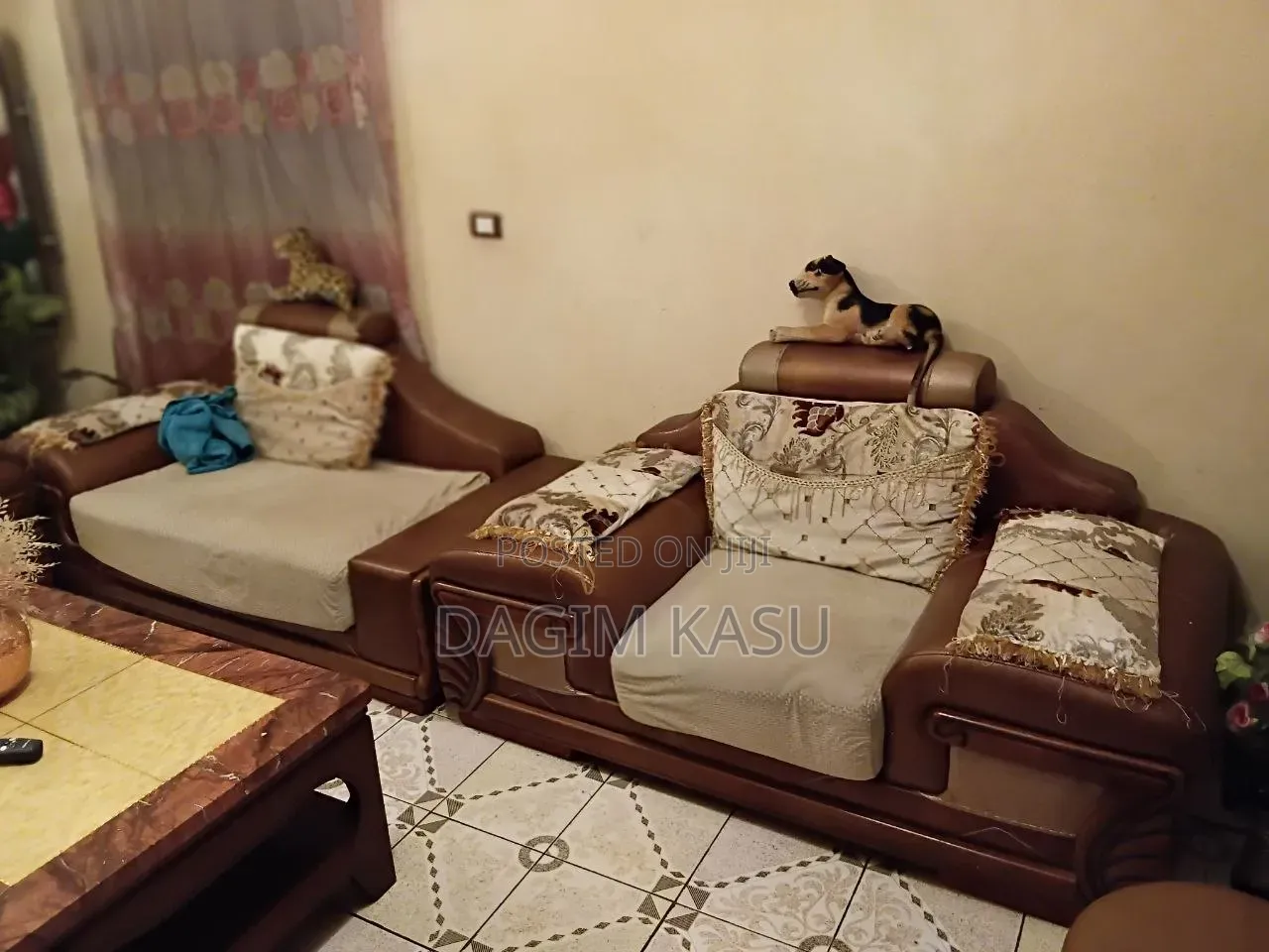 Slightly Used Luxury Sofa, 7 Seat With Middle Table