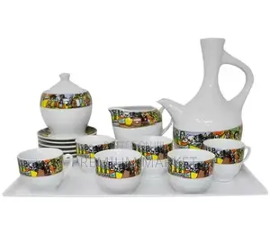 29psc Saba Ethiopian Porcelain Coffee Set ሳባ የቡና ሴት