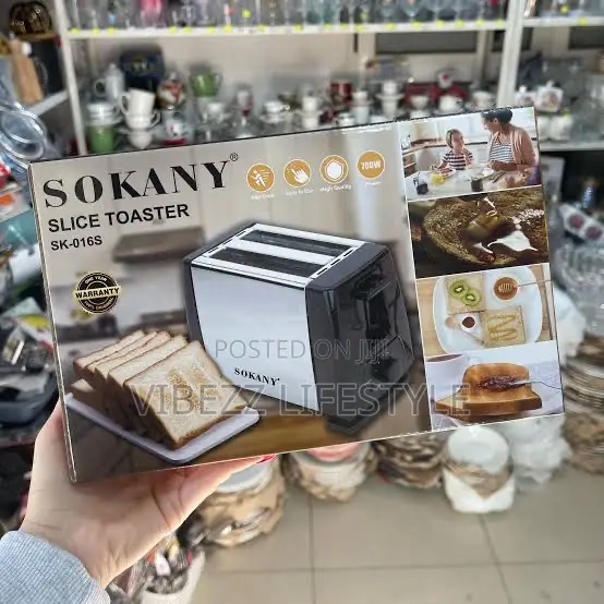 Sokany 2-Slice Toaster (ዘመናዊ የዳቦ መጥበሻ ማሽን) - 700w High Quality