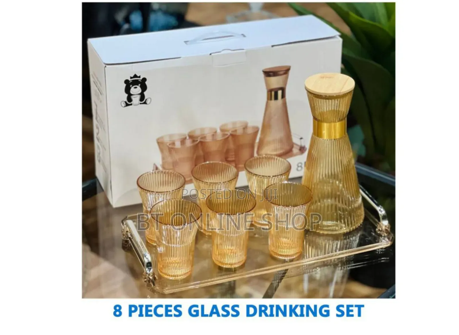 8 Pieces Glass Drinking Set