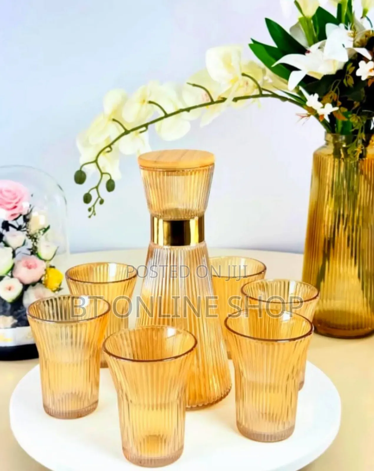 8 Pieces Glass Drinking Set