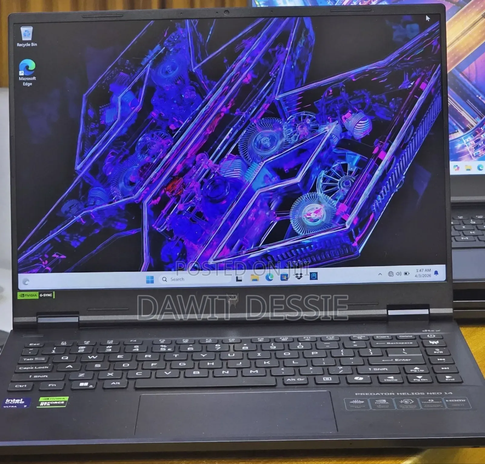 New Laptop Acer 16GB Intel Core Ultra 7 SSD 1T