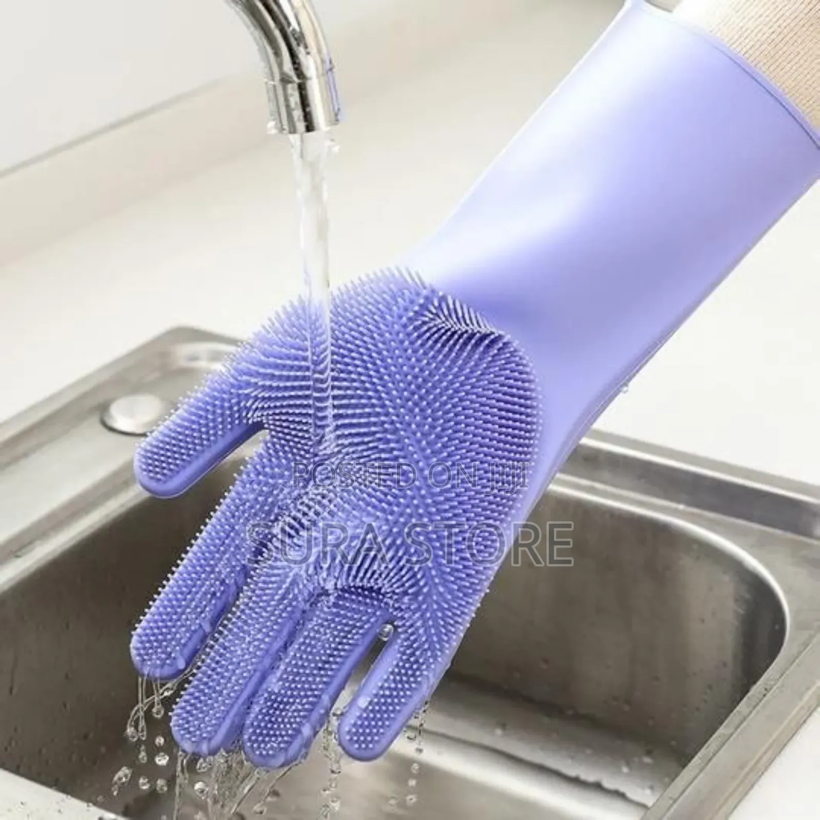 Magic Silicone Dish Washing Gloves High Quality (ወፍራሙ)