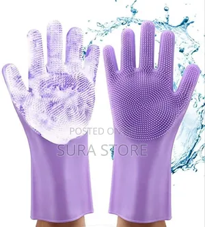 Magic Silicone Dish Washing Gloves High Quality (ወፍራሙ)