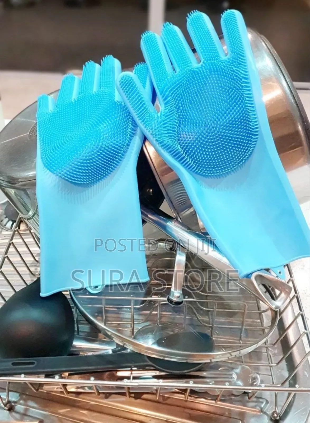 Magic Silicone Dish Washing Gloves High Quality (ወፍራሙ)
