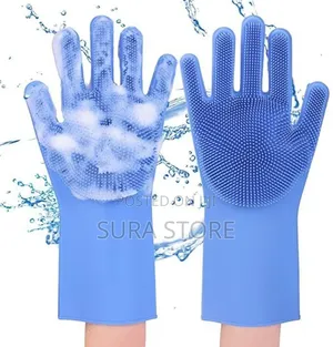 Magic Silicone Dish Washing Gloves High Quality (ወፍራሙ)