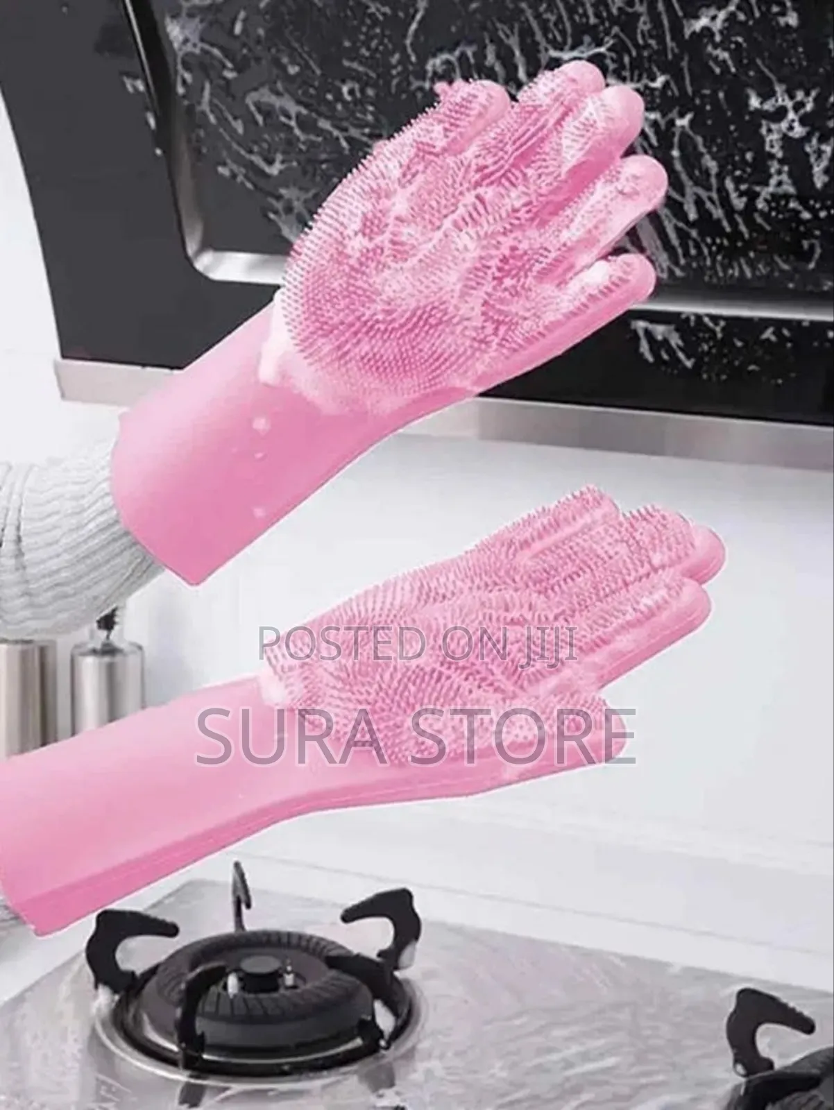 Magic Silicone Dish Washing Gloves High Quality (ወፍራሙ)