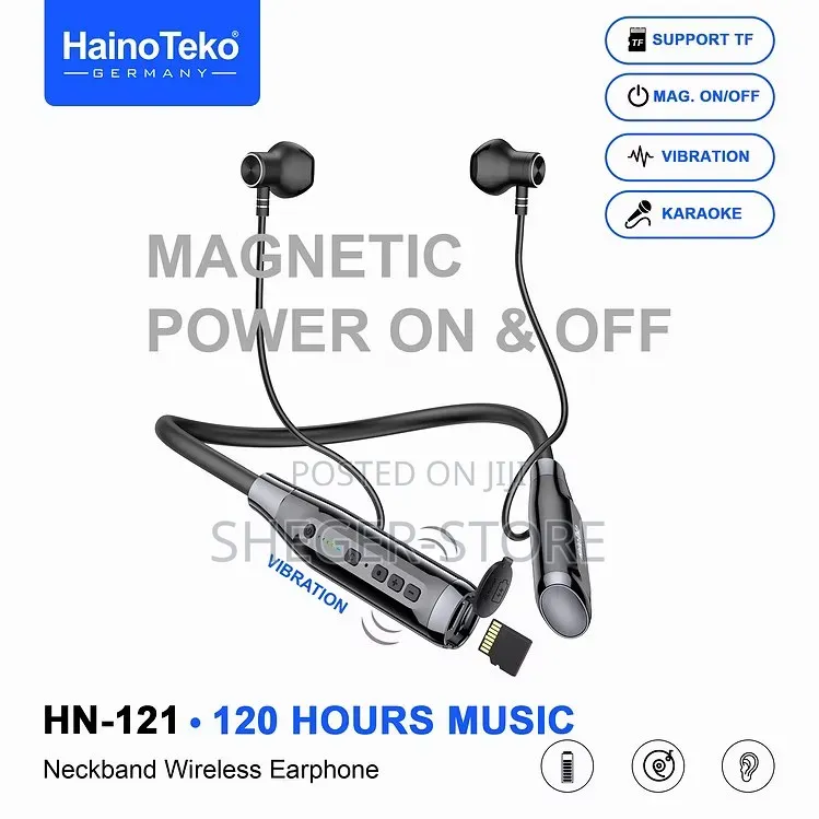 Orginal Hainoteko Hn-121 Neckband Wireless Earphone