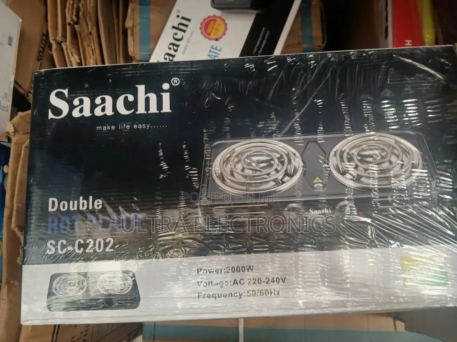 Stove,Saachi Double Burner Electric Hot Plate Model Sc-C202