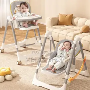 2-in-1 Electric Baby High Chair Swing