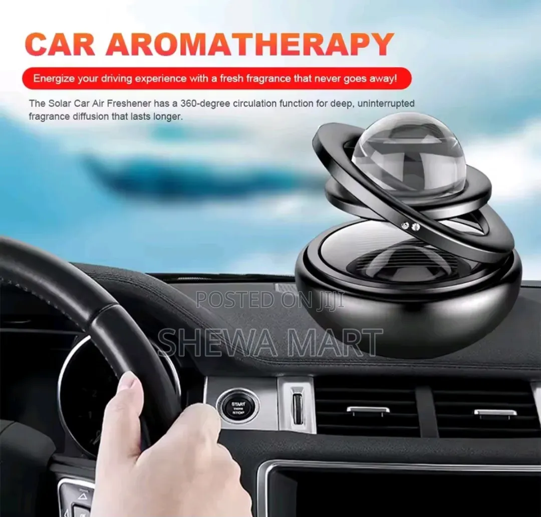 Solar Powered Rotating Car Fragrance Decoration Random Style Sent