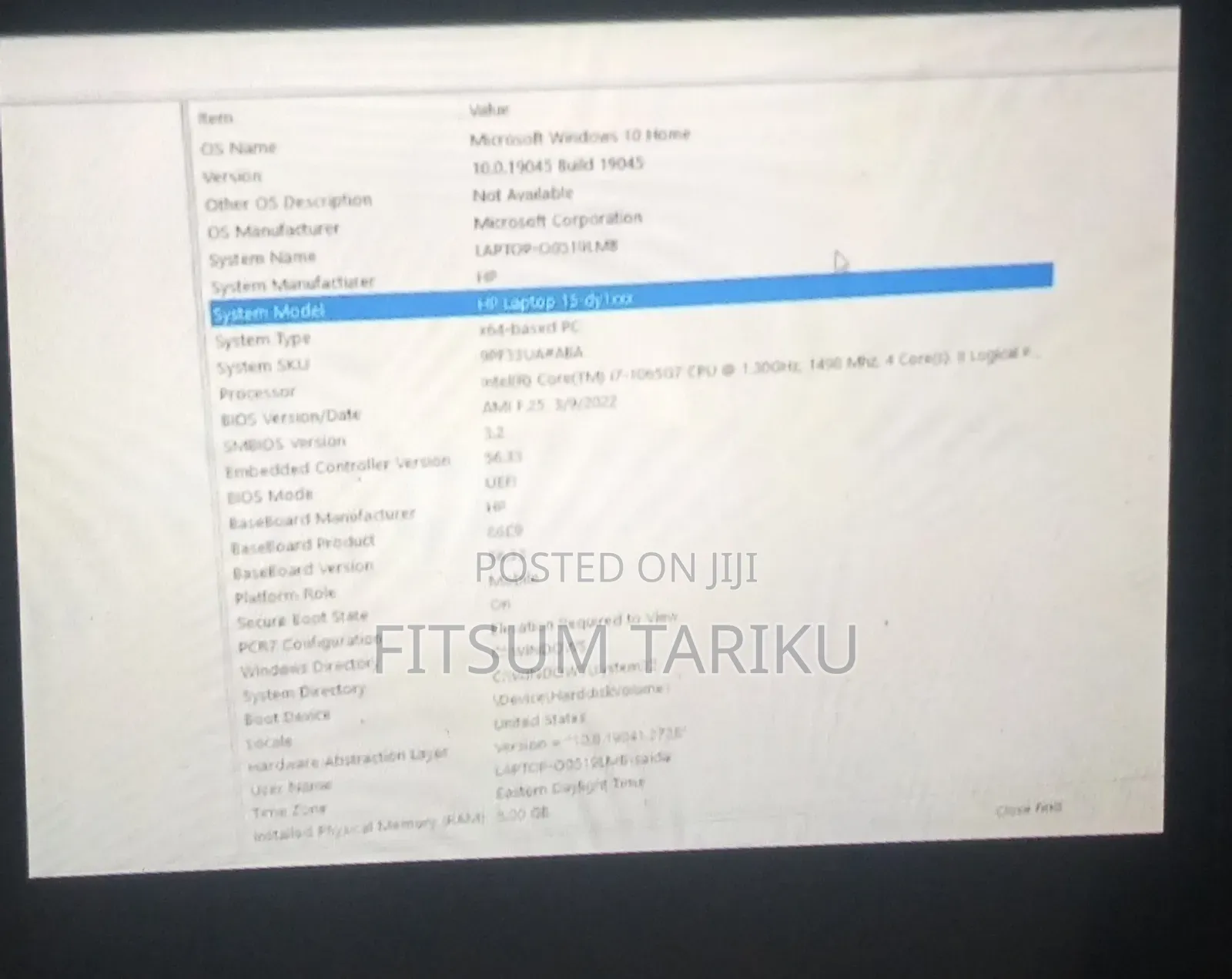 Laptop HP 15-dw3031 8GB Intel Core i7 SSD 256GB