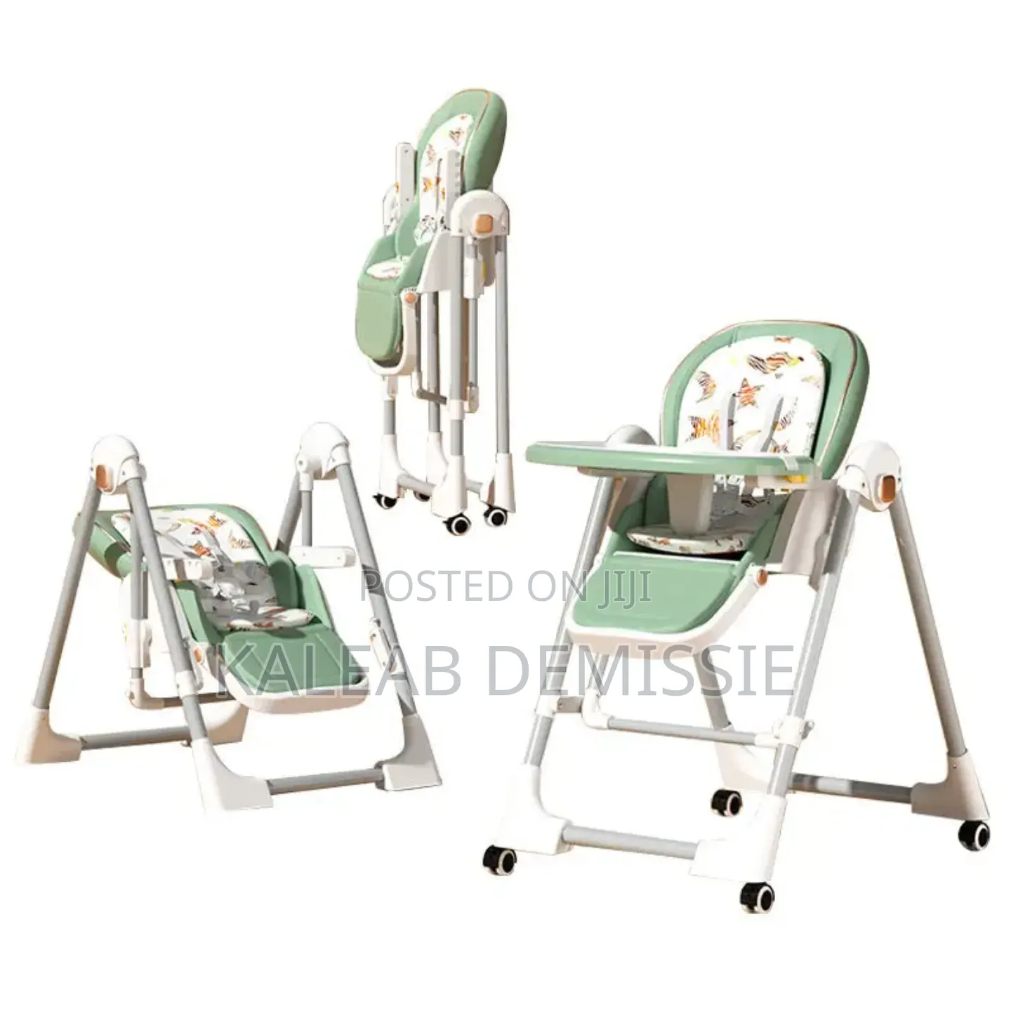 5-in-1 Convertible Baby High Chair Featuring Adjustable Height