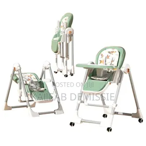 5-in-1 Convertible Baby High Chair Featuring Adjustable Height