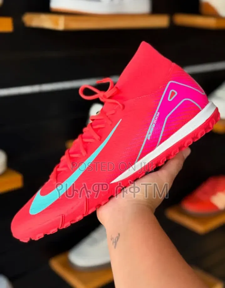 Nike Air Zoom Superfly 10 'Red/Blue' Turf Football Cleats Taketa Shoes