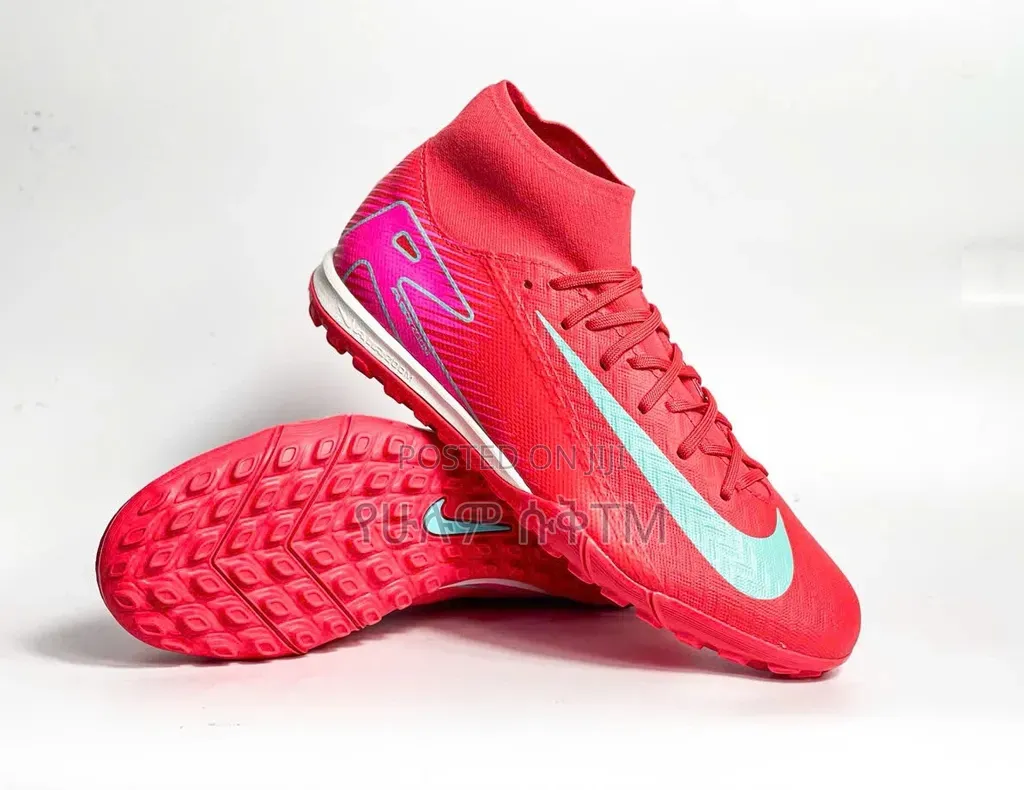 Nike Air Zoom Superfly 10 'Red/Blue' Turf Football Cleats Taketa Shoes