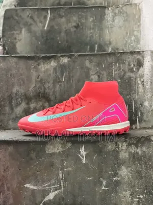 Nike Air Zoom Superfly 10 'Red/Blue' Turf Football Cleats Taketa Shoes