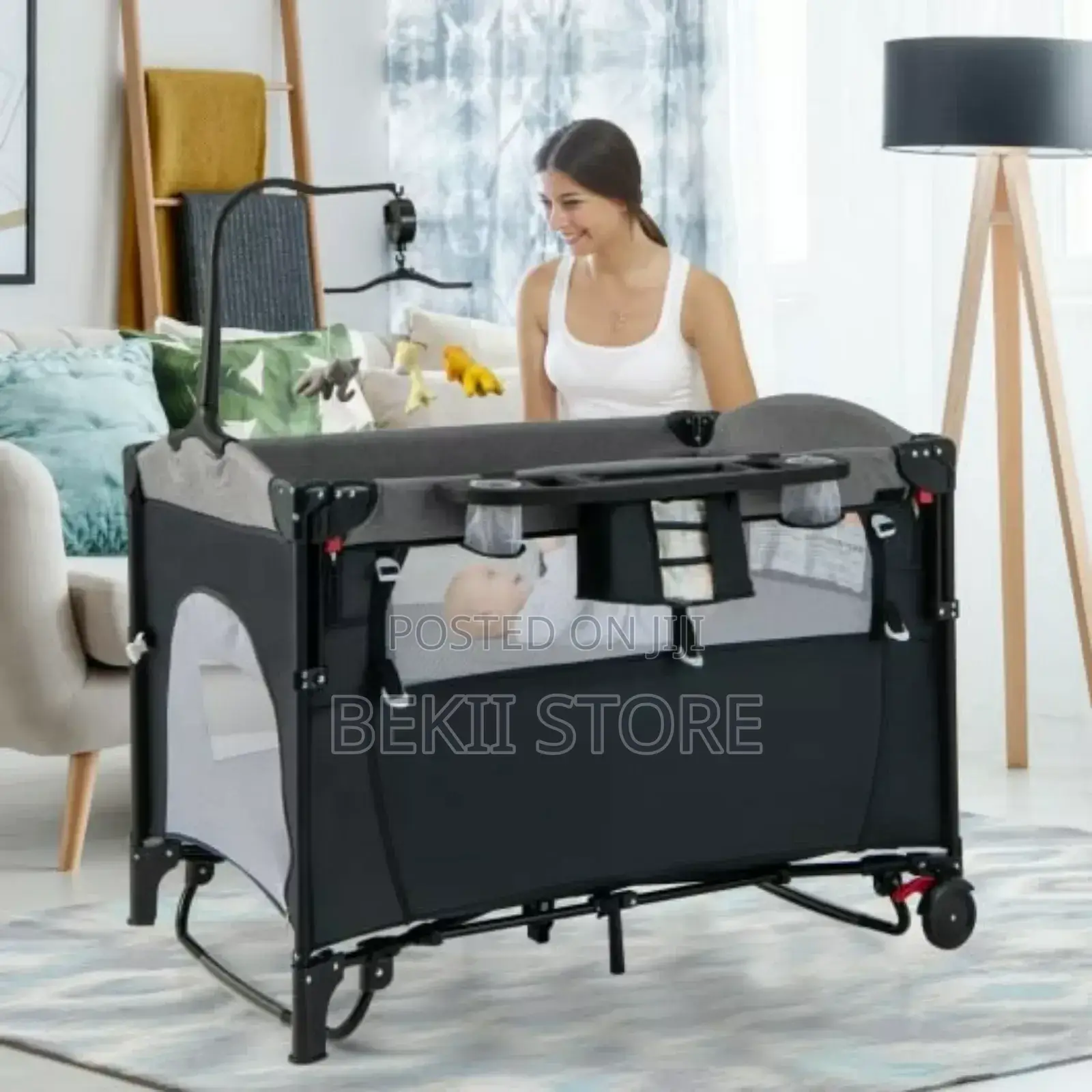 Baby Bedside Crib የሕፃናት አልጋ